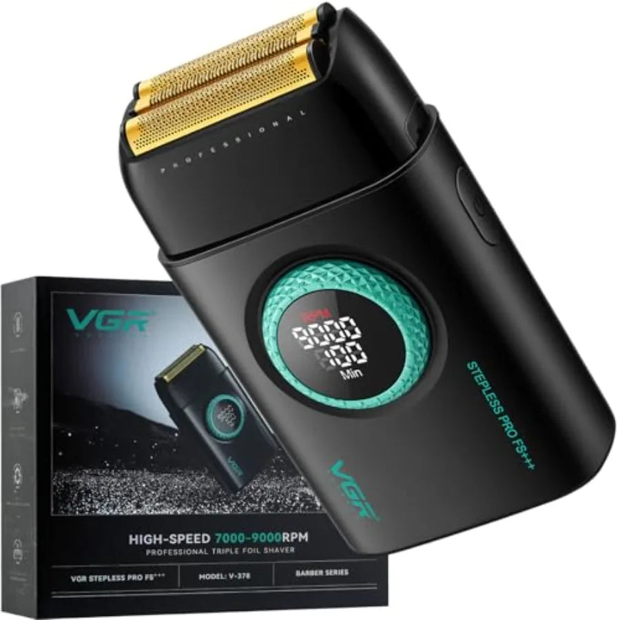 Professional Hair Clippers for Men T-Blade Trimmer Zero Gapped Cordless Barber Clippers Triple Floating Blade Foil Shaver Men's