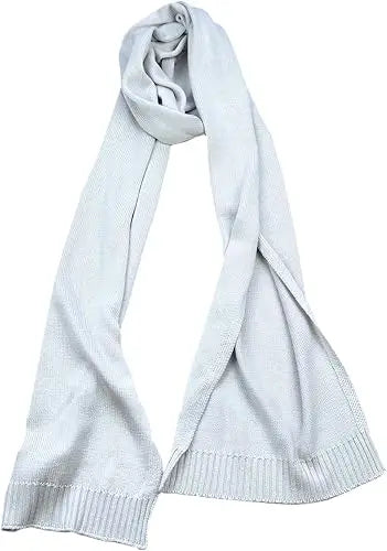 Luxury Women's Silk and Cashmere Blend Knit Scarf - 85% Silk, 15% Cashmere, 12 Width, 78.7 Length, 2 Ply, Soft and Warm Accessor