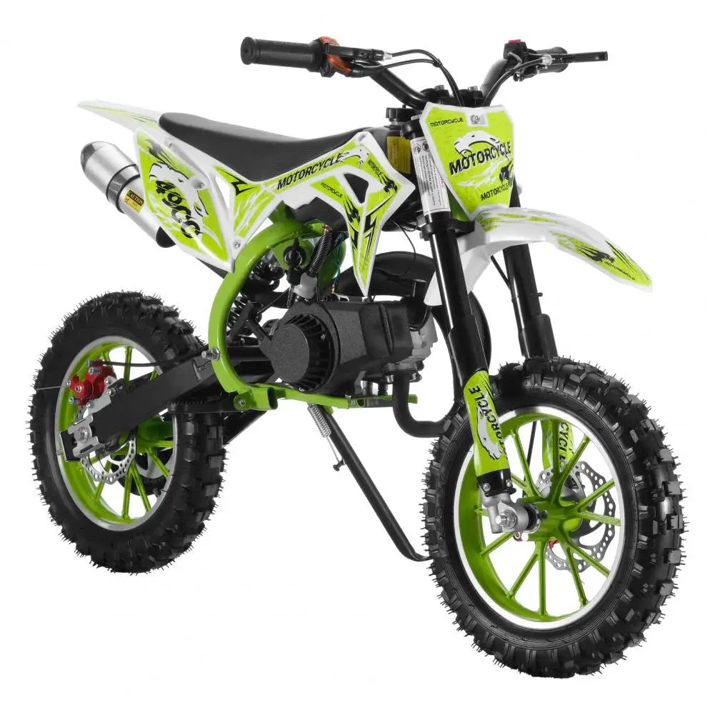 2-Stroke 49cc Kids Mini Motorcycle Dirt Bike Gas Power Motocross Off Road Pocket Motorbike Pull Start Front Rear Disc Brakes