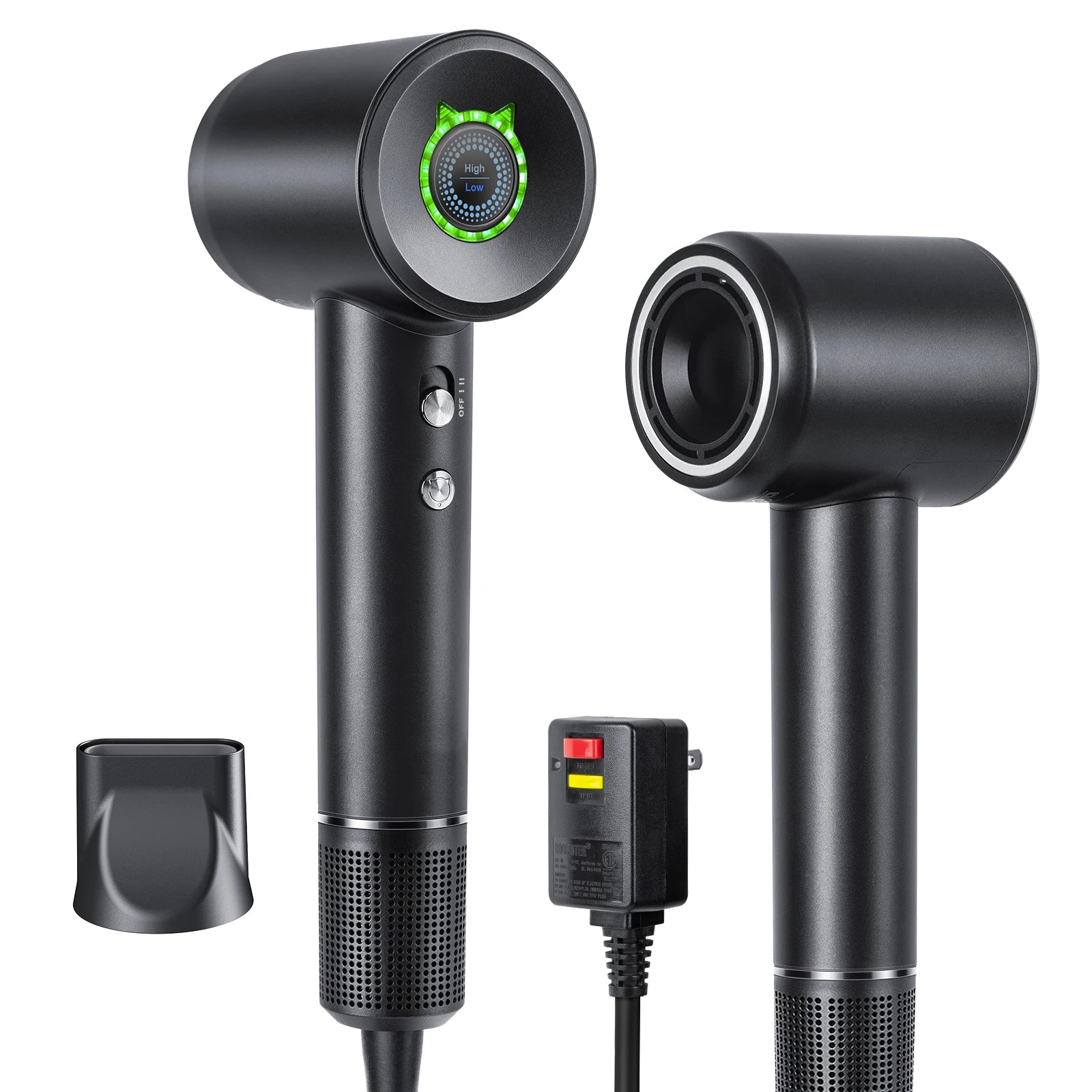 5-in-1 Multi-Functional Hair Dryer: Fast Drying, Intelligent Heat Control  600 Million Negative Ions for Frizz-Free Styling