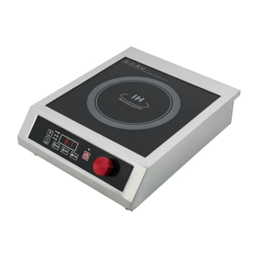 3500W Commercial Induction Cooktop Portable Countertop Burner with LED Digital Display 10-Speed Temperature/Power Adjustable St