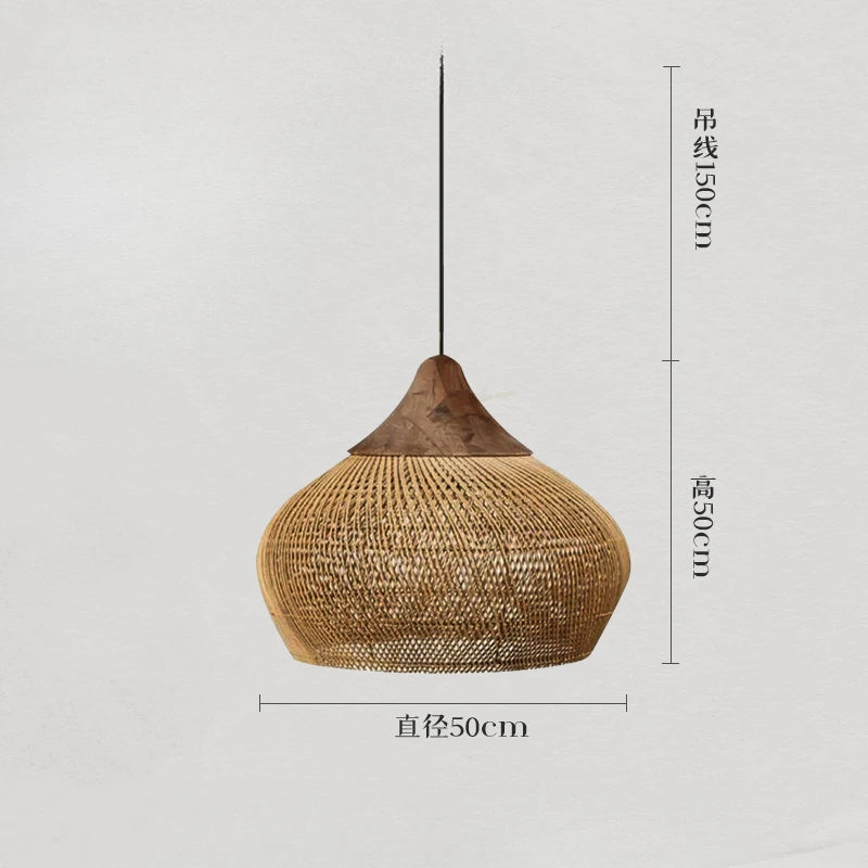 Southeast Asian Vintage Pendant Lights Hight Quality Rattan Lamps Dining Room Restaurant Kitchen Light Fixtures Loft Luminaries