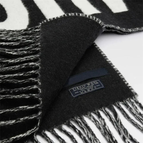 2025SS 100% wool scarf for women luxury brand winter thick warm neck scarves monogram high quality ladies fashion cashmere shawl