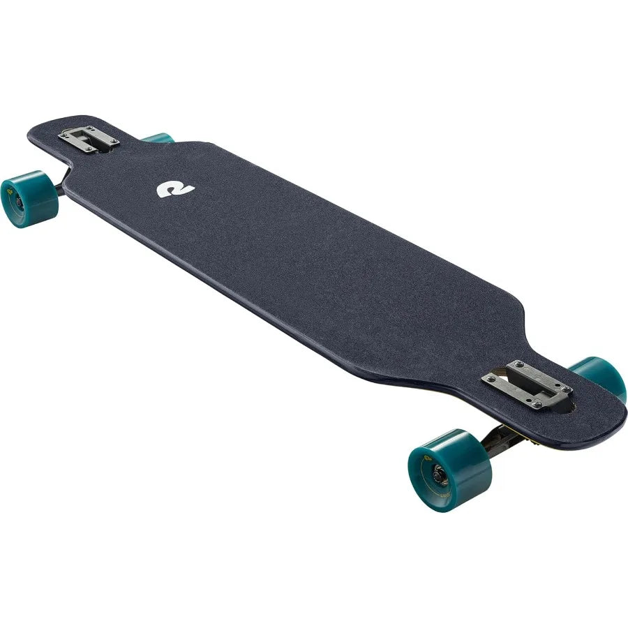 Rift Drop-Through Longboard Skateboard Complete Canadian Maple Wood Cruiser w/Drop-Through Trucks for Commuting Cruising Carvin