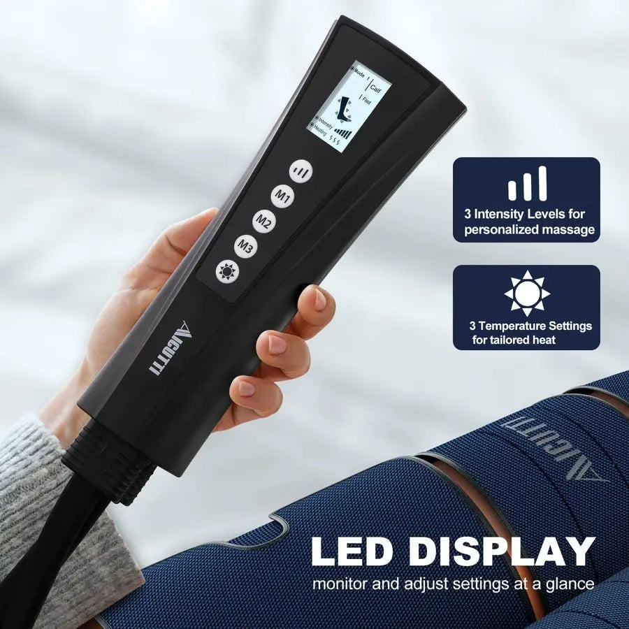 Compression Leg Massager with Heat for Foot, Calf, Knee amp Thigh Gifts for Christmas, Mothers Day, Fathers Day Leg Massage Boot