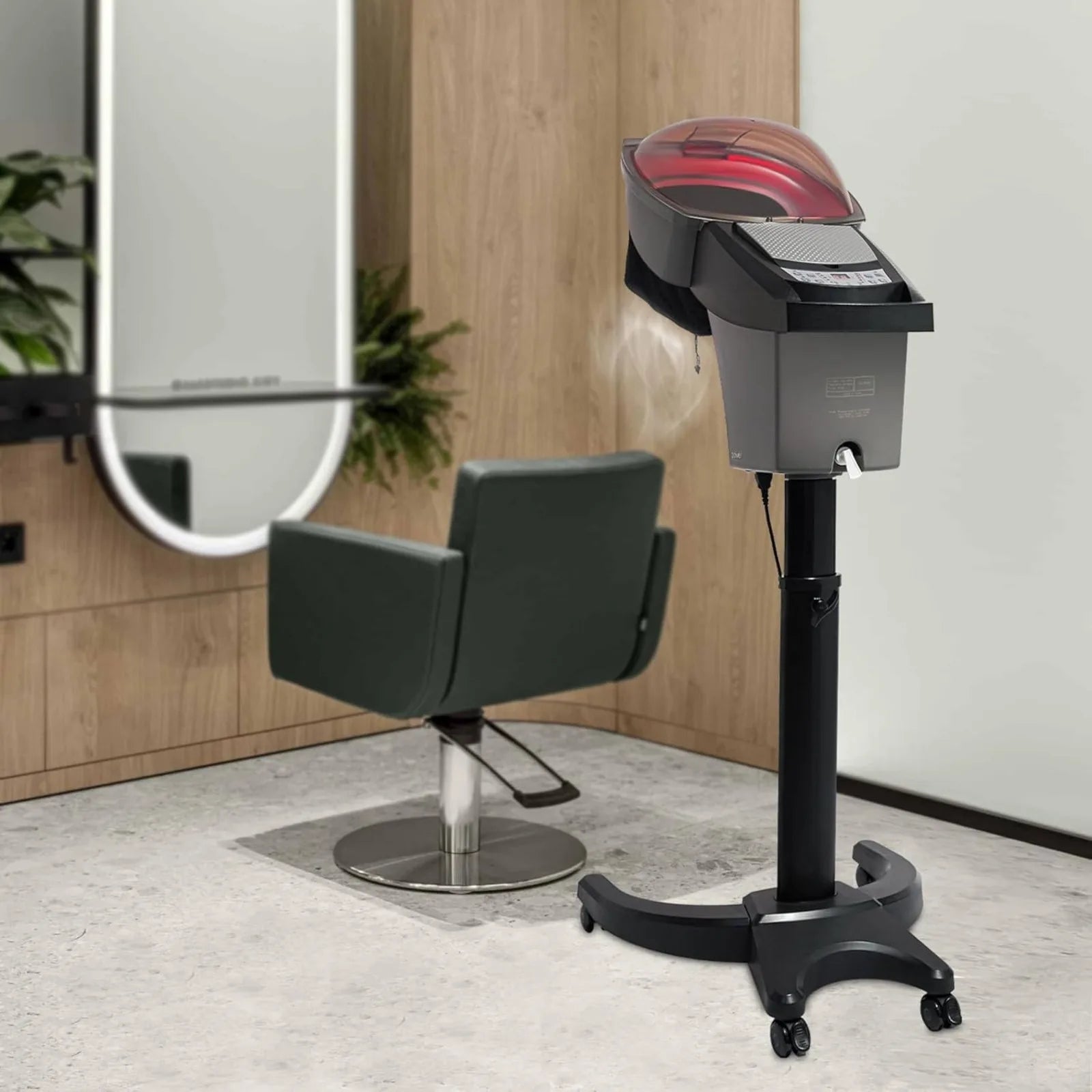 7Light Professional Standing Deep Conditioning Hair Steamer with Care Hood,700W Height Adjust Ozone Household Hair Treatment