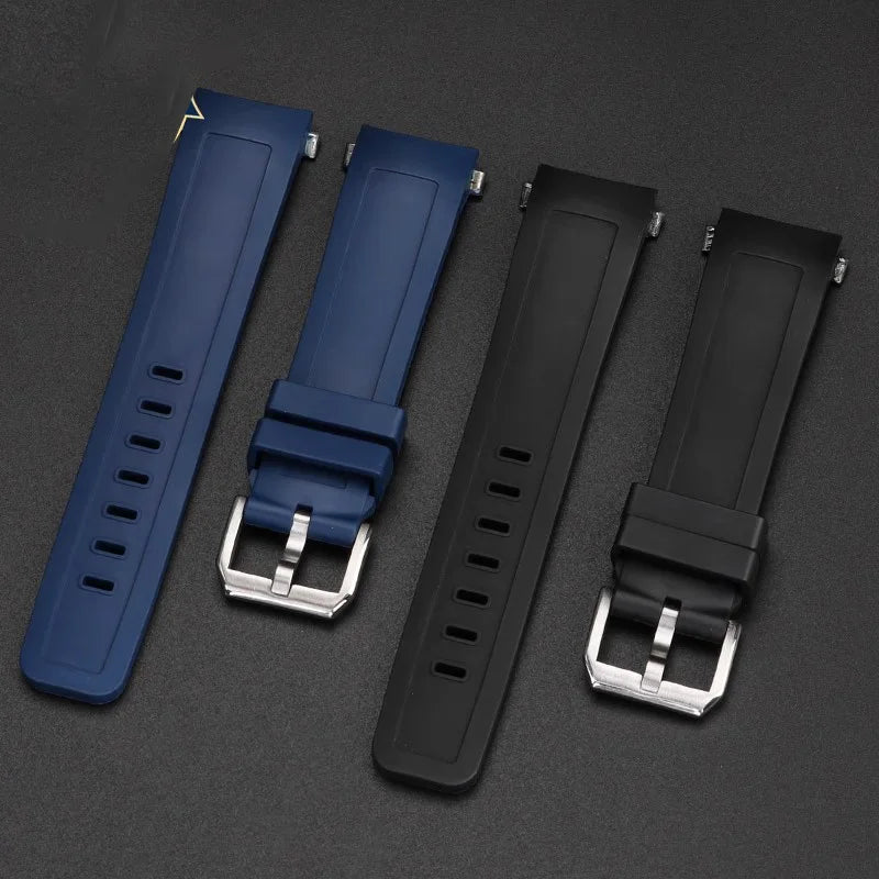 22mm Quick Release Rubber Curved End Strap For IWC International Ocean Timepiece IW356802/376705 Men's Bracelet