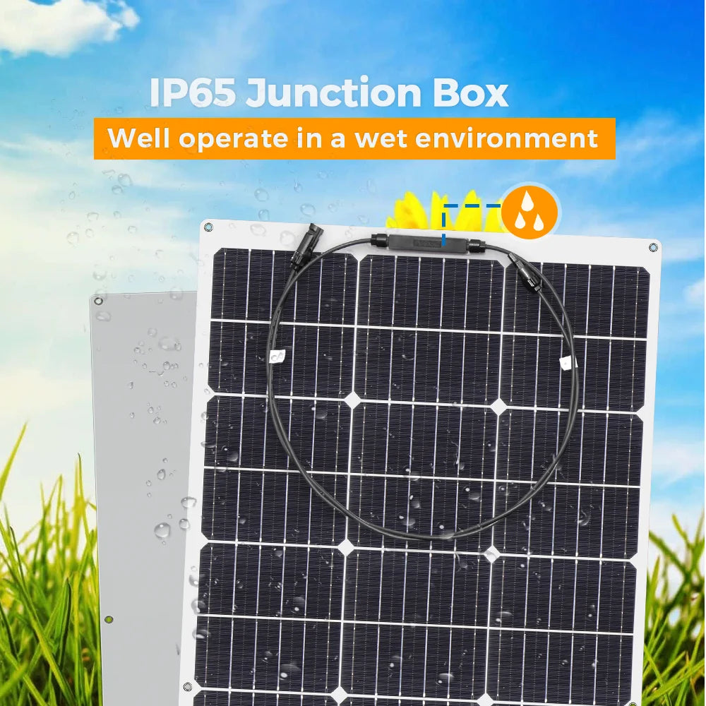 XINPUGUANG Solar Panel 300w 400w 200w 100w Flexible Monocrystalline Solar Cell Photovoltaic Solar Panels Kit 12V Battery Charger