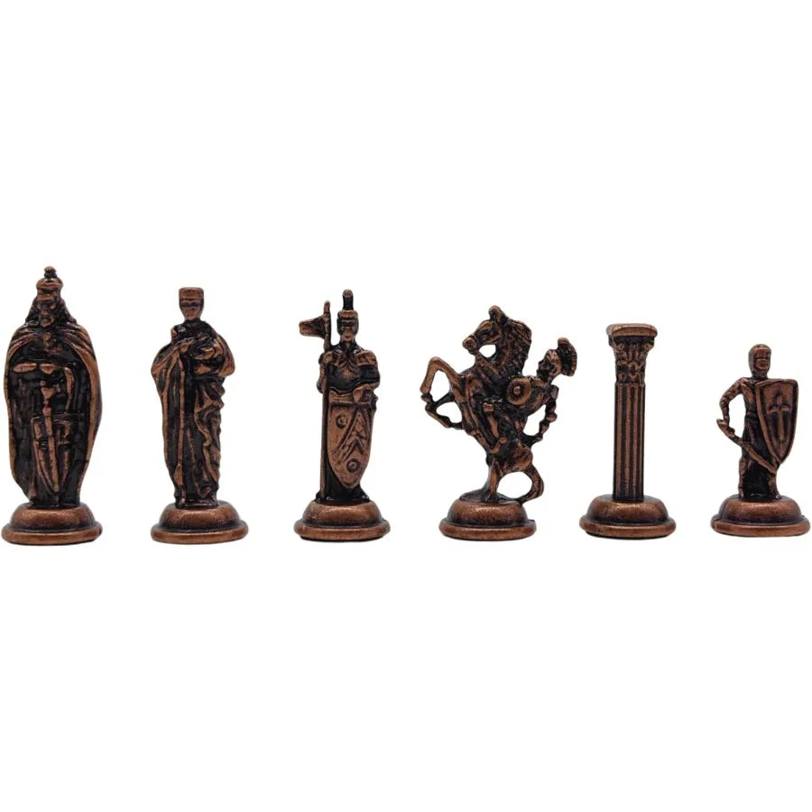 Wooden Chess Set with Storage Handcrafted Chess Board and British Figure Metal Chess Pieces Decorative Chess Game for Adults Pr