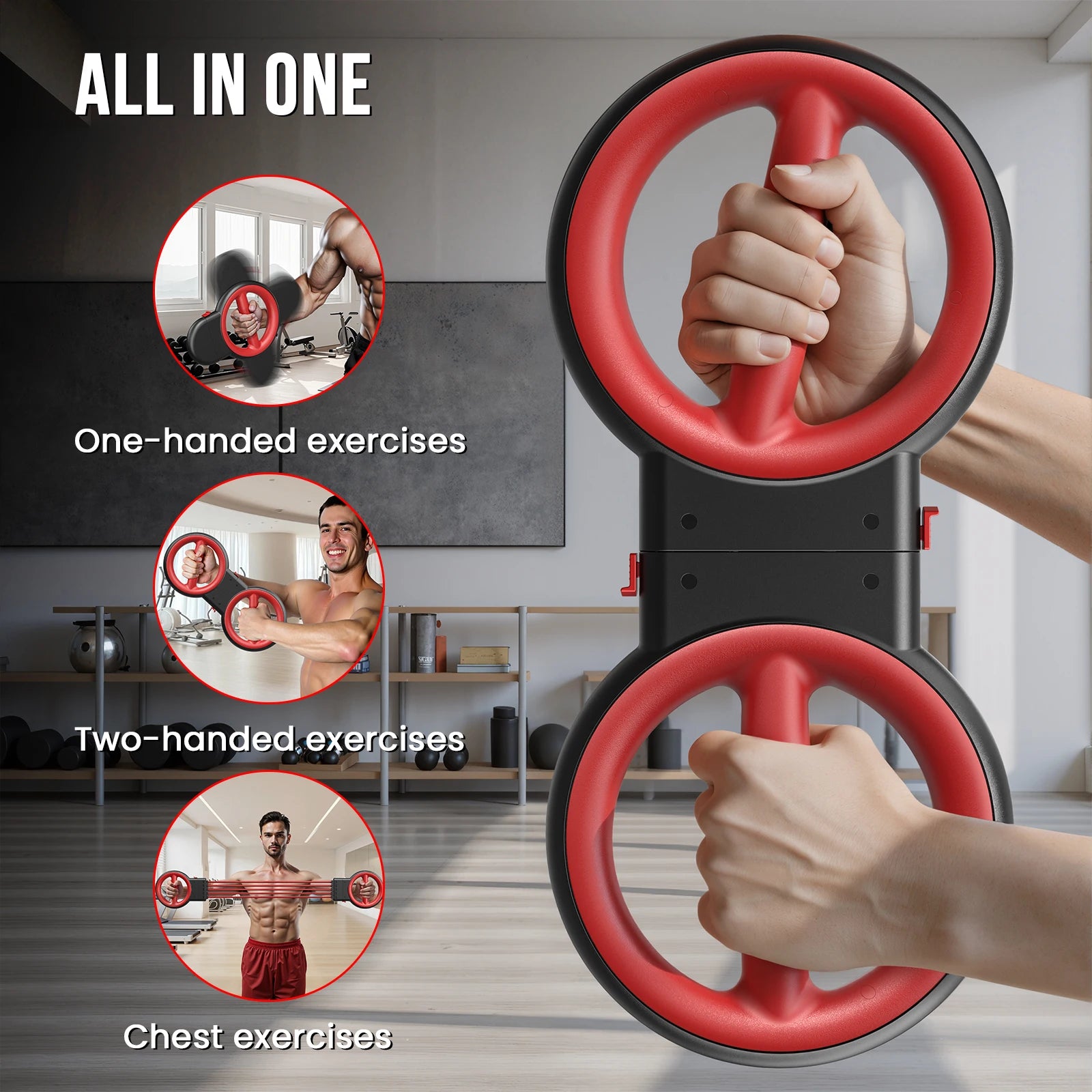 AKLUER 3-in-1 Forearm Strength Trainer - 360° Rotator Burn Machine, Arm Exercise Equipment, Portable Shoulder Strength Training