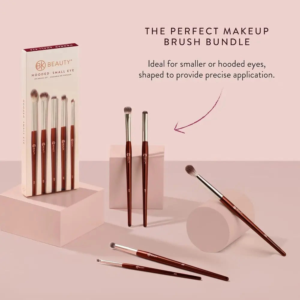 5-Piece Eye Makeup Brush Set: Blending, Smudging, and Lining Brushes for Precise Application