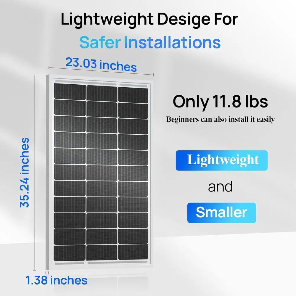 Solar Panels 4pcs 100 Watt 18V Monocrystalline Solar Panel Module for Off Grid PV Power for Home, Camping, Boat, Shed Farm, RV,1