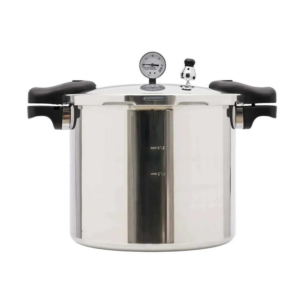 23 Quart Aluminum Pressure Cooker Stainless Steel Pressure Canner with Gauge Release Valve for Family or Commercial