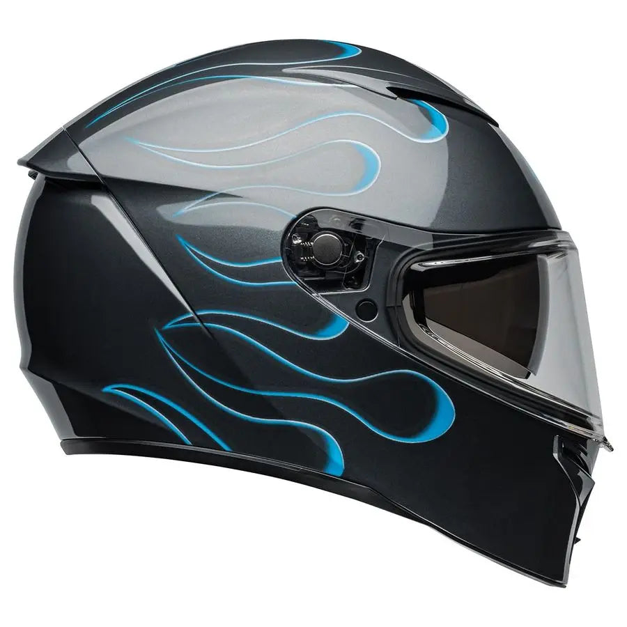 Lithium Helmet Gloss Torch Gray Blue Large