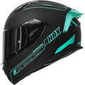 Full face dual visor adult motorcycle helmet designed for street and sport biking featuring Pinlockready lens compatibility DOT