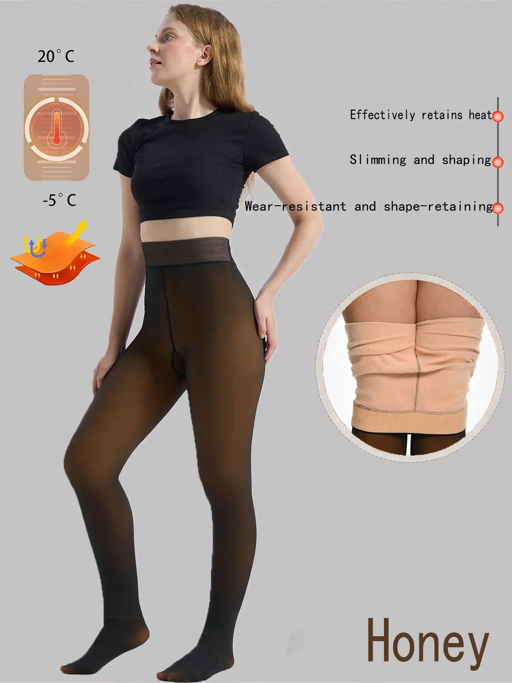 Woman Thermal Tights Sexy Translucent Fleece Leggings Pantyhose Slim Winter Warm Thick Velvet Stockings Female Streetwear Pants