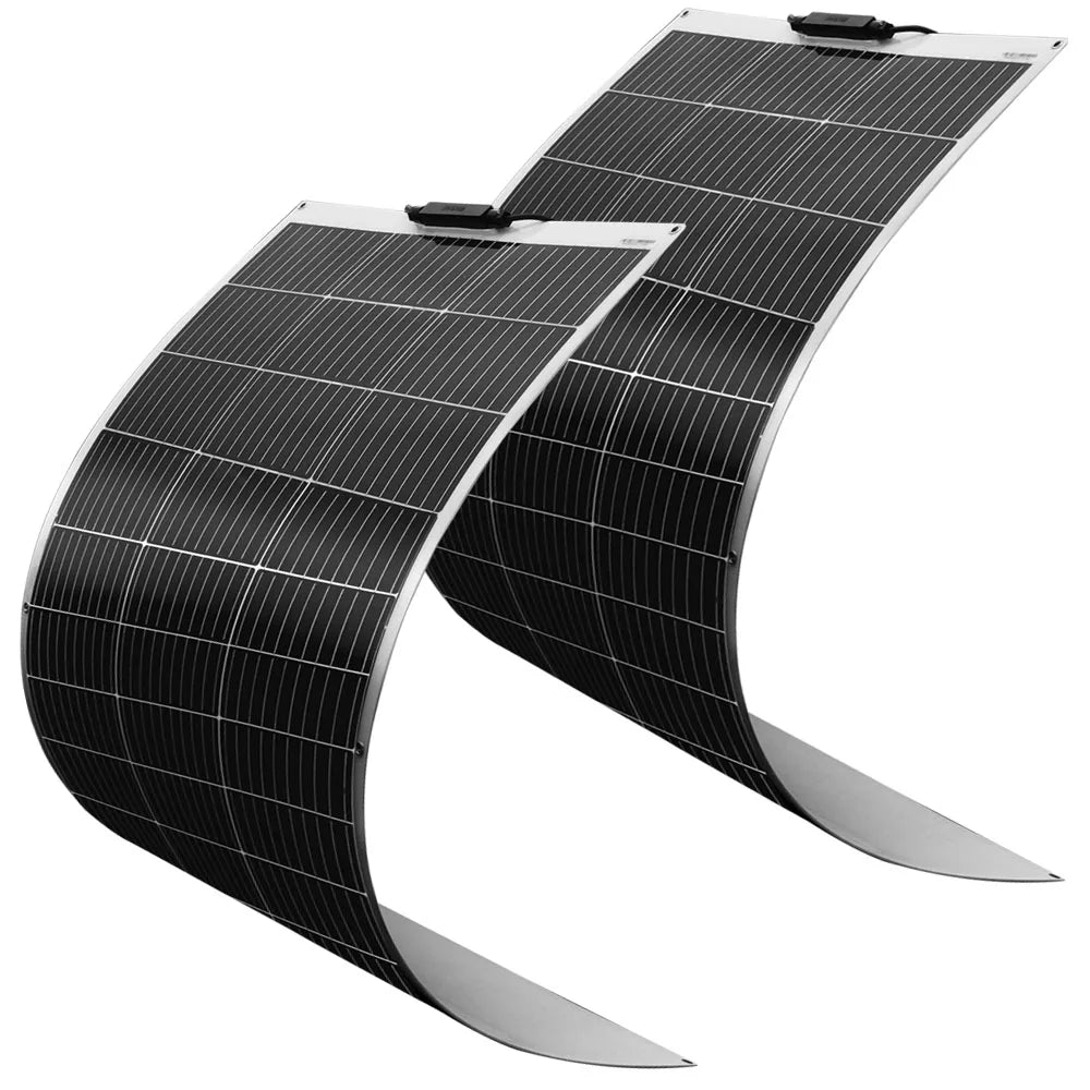 1200W 600W 480W 120W 18V Monocrystalline Semi-flexible Solar Panel 1~10 pcs solar plate 120 W choose from) For RV/Boat/Car/Home
