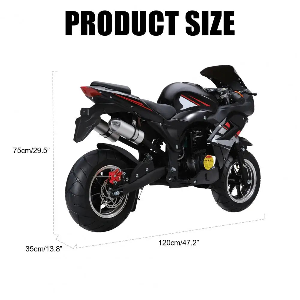 8 Inch Wheels Mini Motorcycle 49cc 4-Stroke Pocket Rocket Motorcycle Gas Pocket Motorbike with Front Rear Disc Brakes