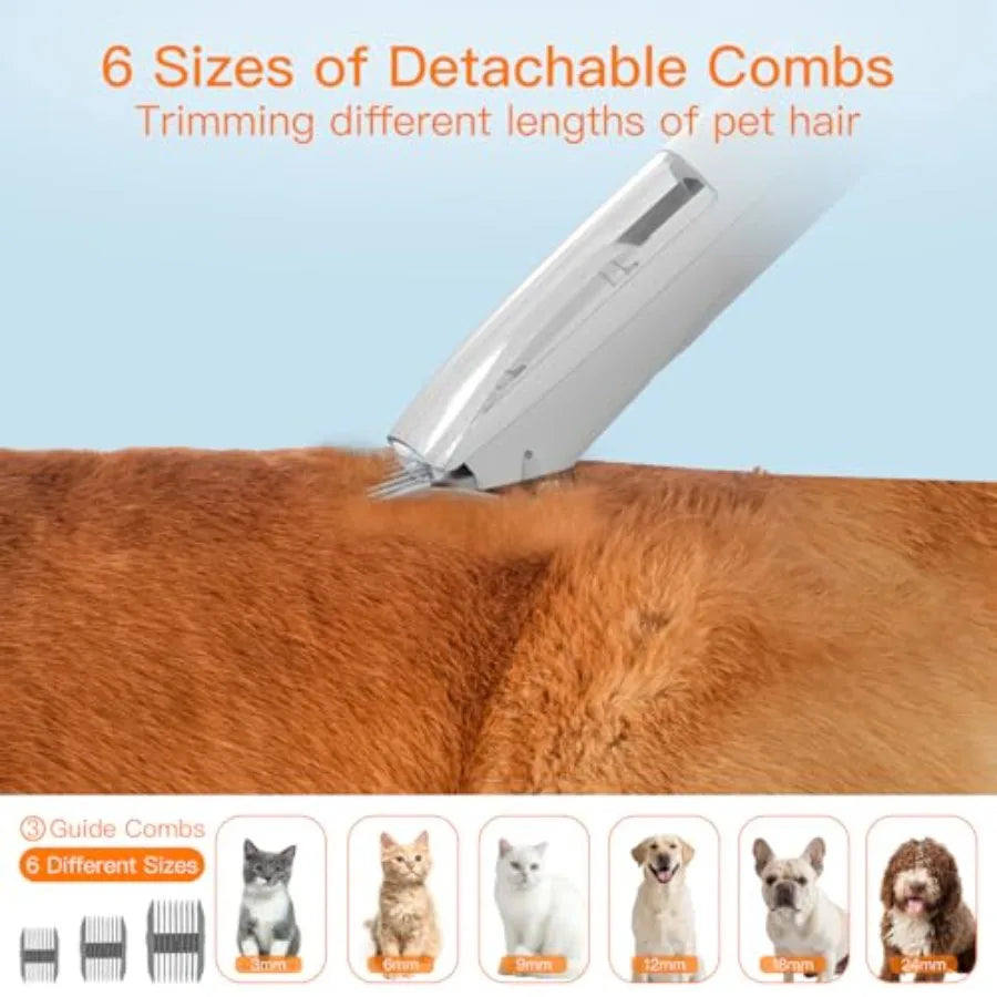 Dog Grooming Vacuum Kit 12000Pa Strong Pet Vacuum for Shedding Grooming Hair Quiet PG100 2L Large Capacity
