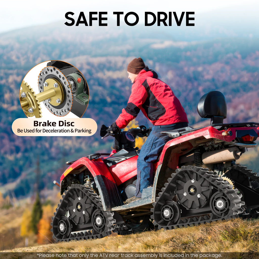 Go Kart ATV UTV Buggy Quad Rear Wheel Snow Rubber Sand Tracks Snowmobile Rough Tire Surface  for Gasoline Motor, Snowmobile Pair