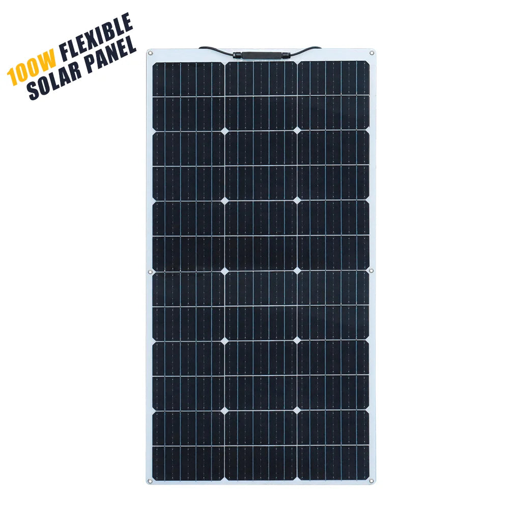 12v portable Solar Panel Flexible 18V 100W 1000W 500W 400w 300W 200w plate CELLS Monocrystalline silicon Panel Solar kit charger