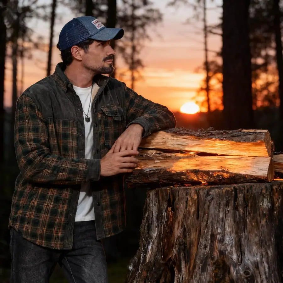 Corduroy Plaid Sherpa Lined Flannel Shirt Jacket Fleece Coat