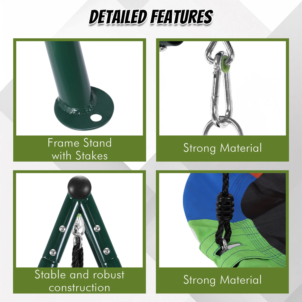 Multi-Purpose Swing Frame Wear Resist Triangular Frame Hammock Rack Multi-Purpose for Kindergarten Shopping Mall Park