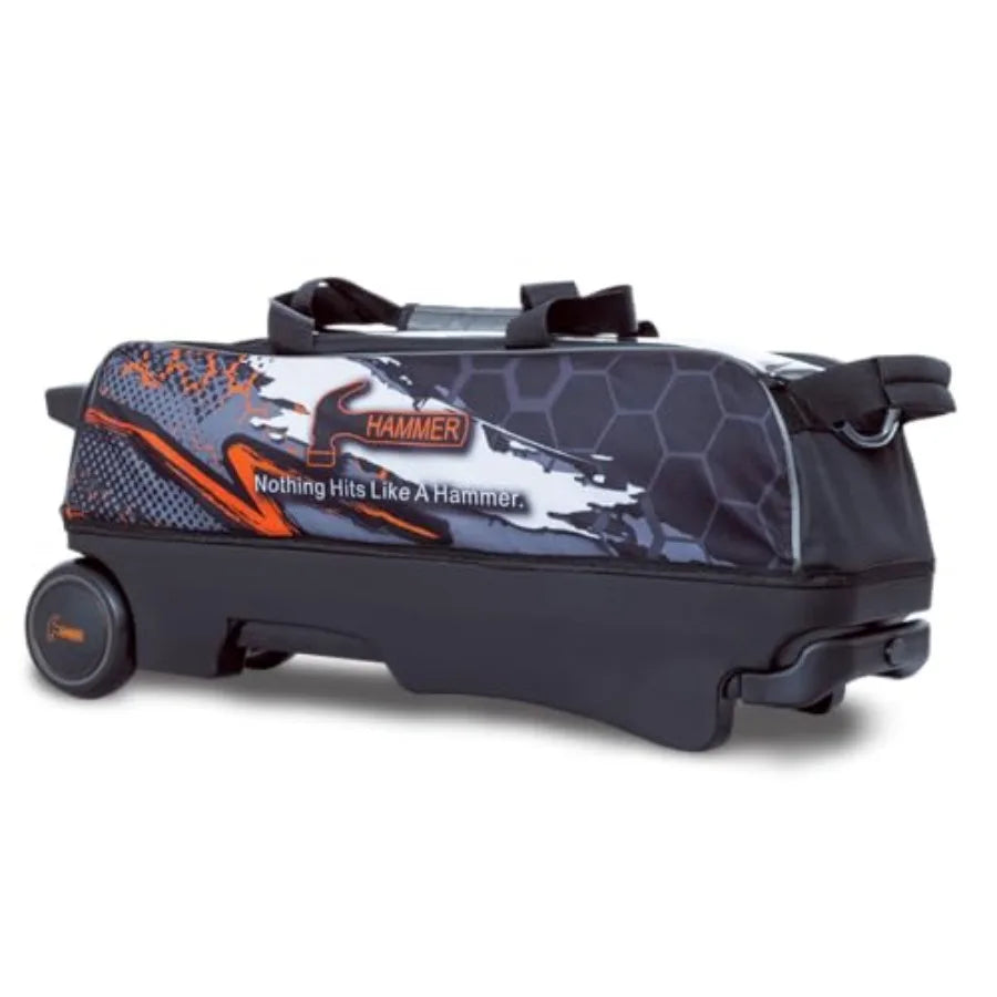 Hammer Hybrid Triple Roller Bowling Bag for Professional and Casual Use with Enhanced Durability Multiple Storage Compartments