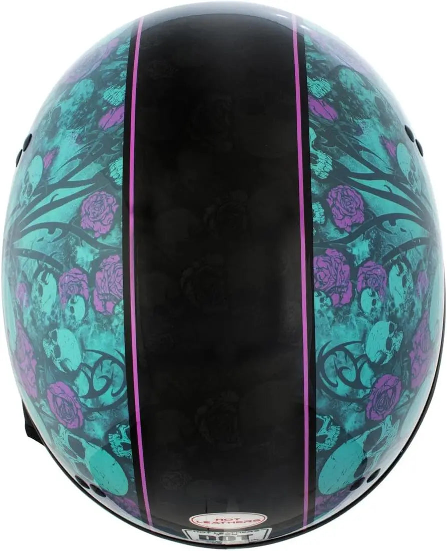 Advanced Motorcycle DOT Skull Cap Classic Half Helmets Biker HLD HLT