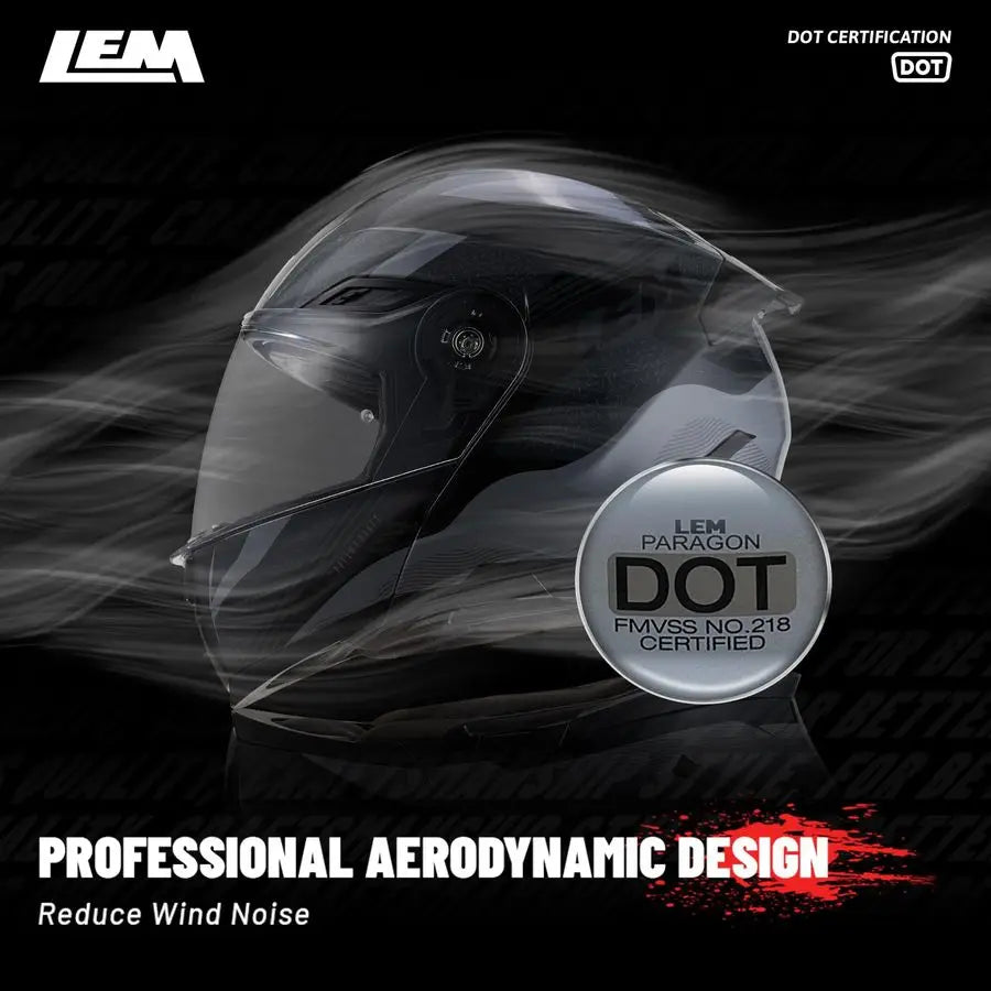 Modular Motorcycle Helmets Fiberglass, Full Face Motorcycle Helmet Flip Up for Touring, DOT Certified, Release Sun Visor amp Rem