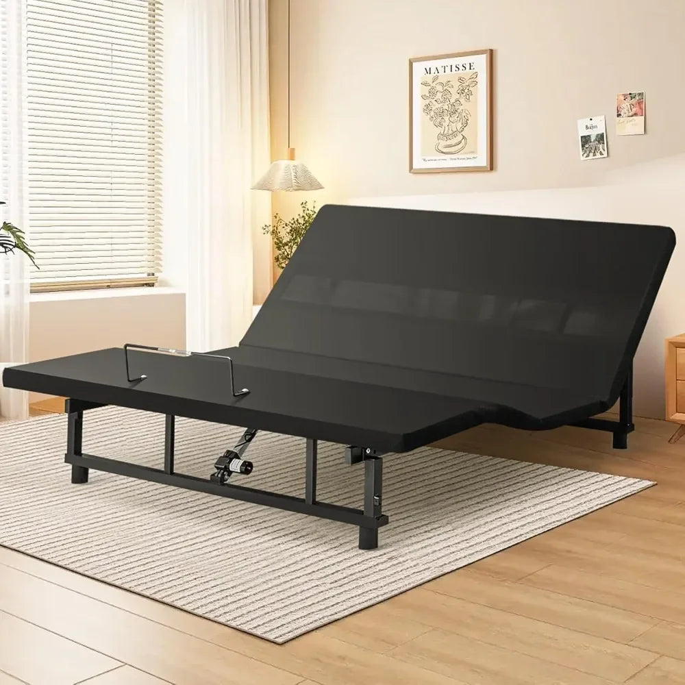 King Size Adjustable Bed Frame with Quiet Motor - Head & Foot Incline, Zero Gravity, Wireless Remote Control, Easy Customized
