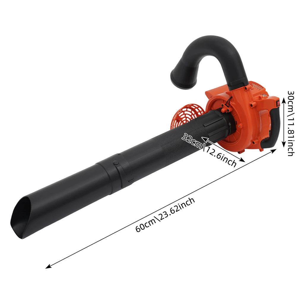 Gas Leaf Blower 25.4CC 2 Stroke Handheld Gas Leaf Blower Grass Lawn Yard Dust Blowing Cleaning Tool with Collection Bag