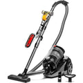 Ovente Heavy Duty Electric Bagless Canister Vacuum Cleaner 3L Dust Cup, Portable Corded Suction Vacuum Machine, Black ST2620B
