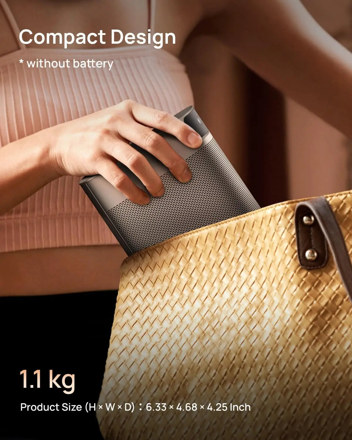 1080P Portable Mini Projector with WiFi, Bluetooth, Android TV 11.0, Auto Focus, and 4K Support