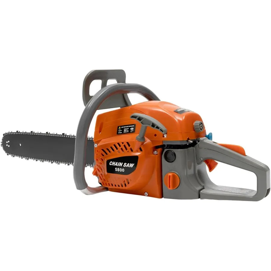 20Inch Gas Chainsaw 2-Stroke 58CC Gasoline Powered Chainsaw for Cutting Wood in Forest Garden and Farm Applications with Cordle