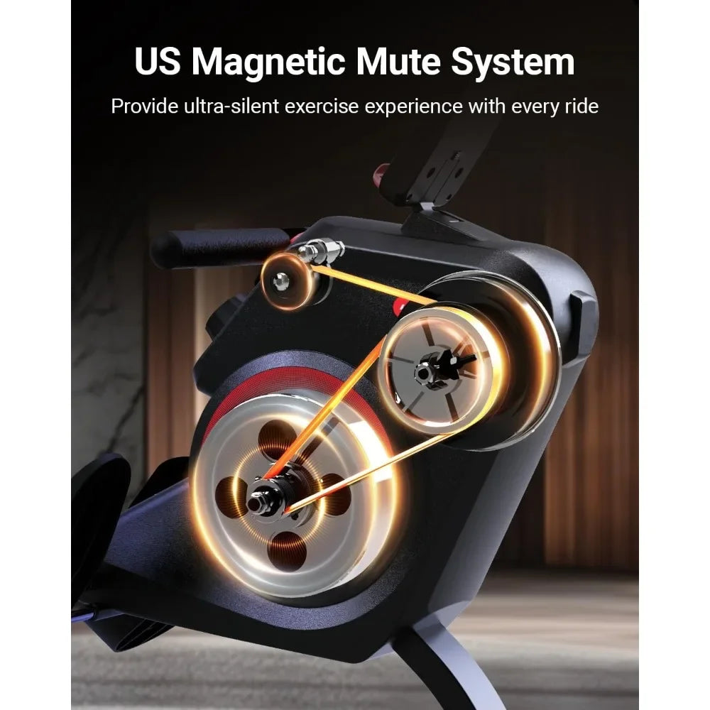 Magnetic Rowing Machine for Home with US Mute System Bluetooth Connectivity And App Support for Full-Body Home Workouts