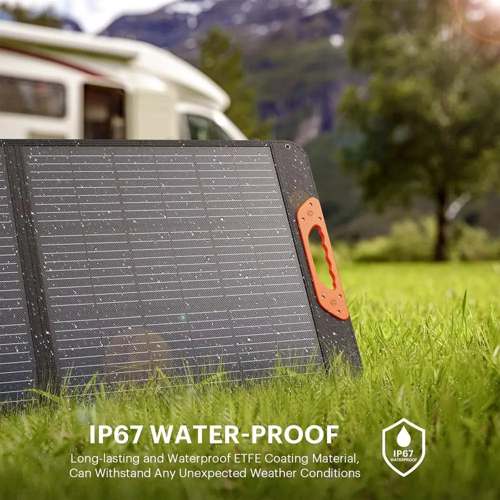 Portable Solar Panel, Camping Essentials, 20V Foldable Solar Charger for Power Station, QC3.0 USB-A & Type-C Output, 23.5% High