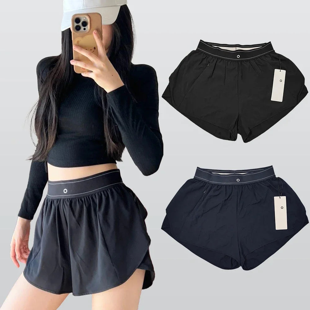 Women's Summer Workout Shorts High Waist Quick-Dry Gym Shorts with Elastic Waistband Breathable Running Yoga Shorts