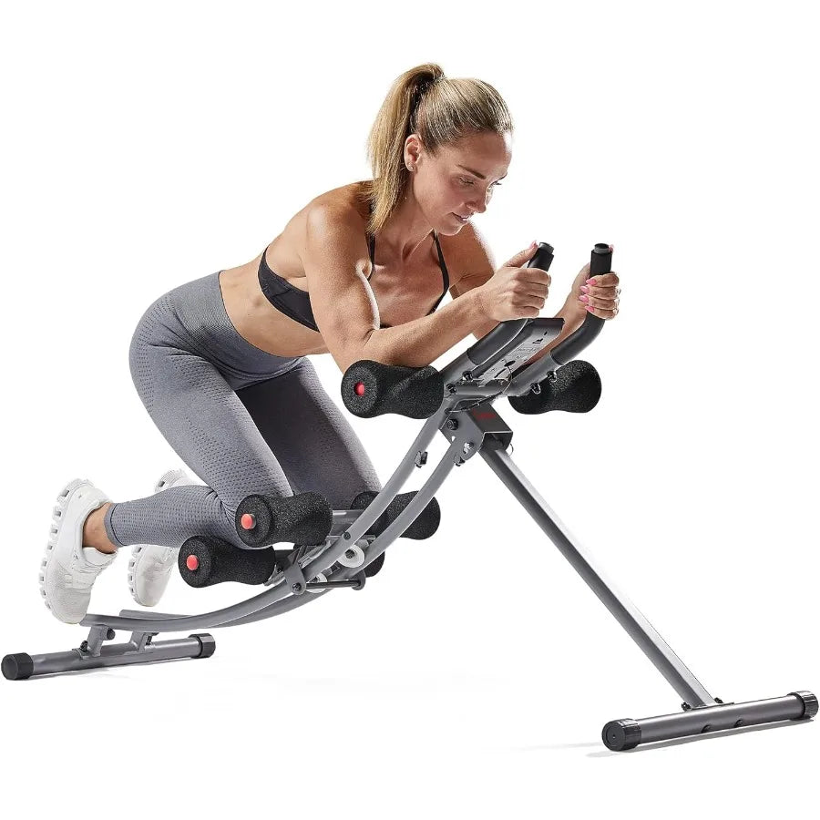 Waist Trainer Ab Roller with Elbow Support Training Wheels Foldable for Home Gym Abdominal Exercises Core Strength Glute Traine