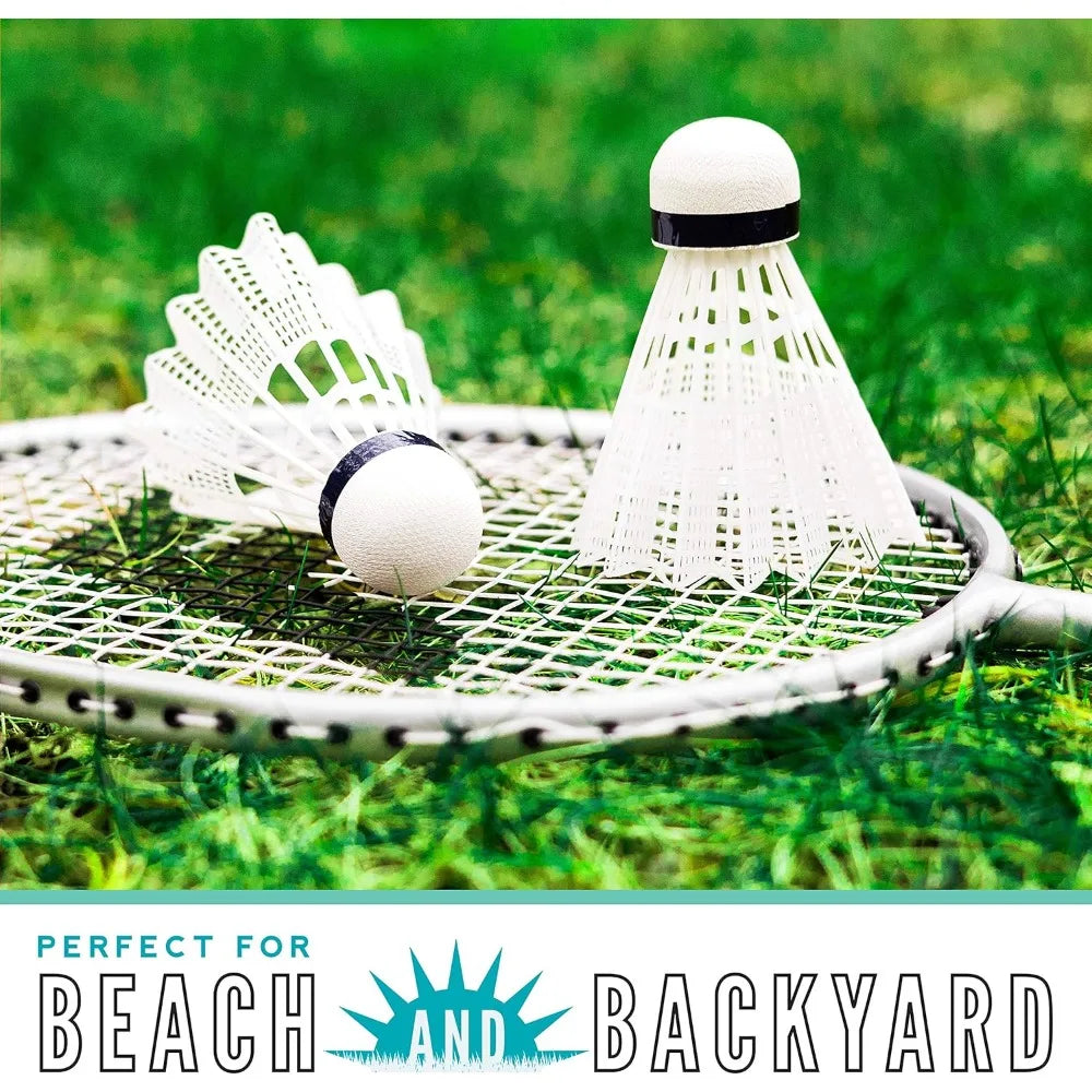 Franklin Sports Badminton Racket Birdie Set Replacement Badminton Equipment for Kids Adults 2 Player