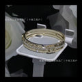 9744 Gold 3-in-1 Gold Embossed Rhombus Stacked Wear Three-piece Set Full Diamond Rhombus Bracelet