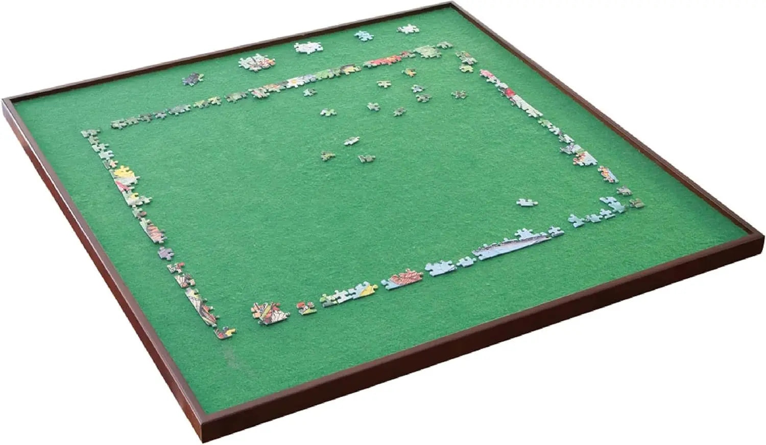 Rotating Puzzle Board with Lazy Susan, Portable 1500 Piece Jigsaw Puzzle Table with Fabric Lining, Measures 34" x 34"