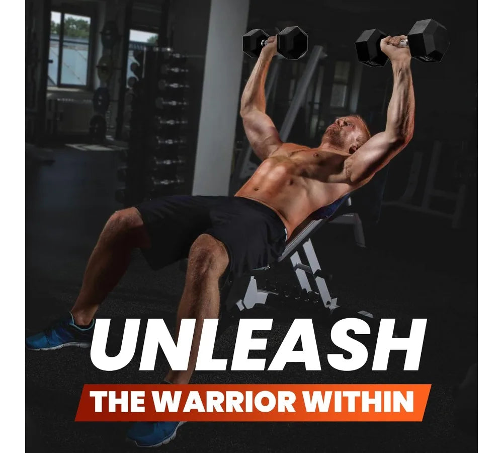 Anti-Slip Hex Dumbbell 5-50LBS Single Hand Weight for Home Gym Fitness Workout