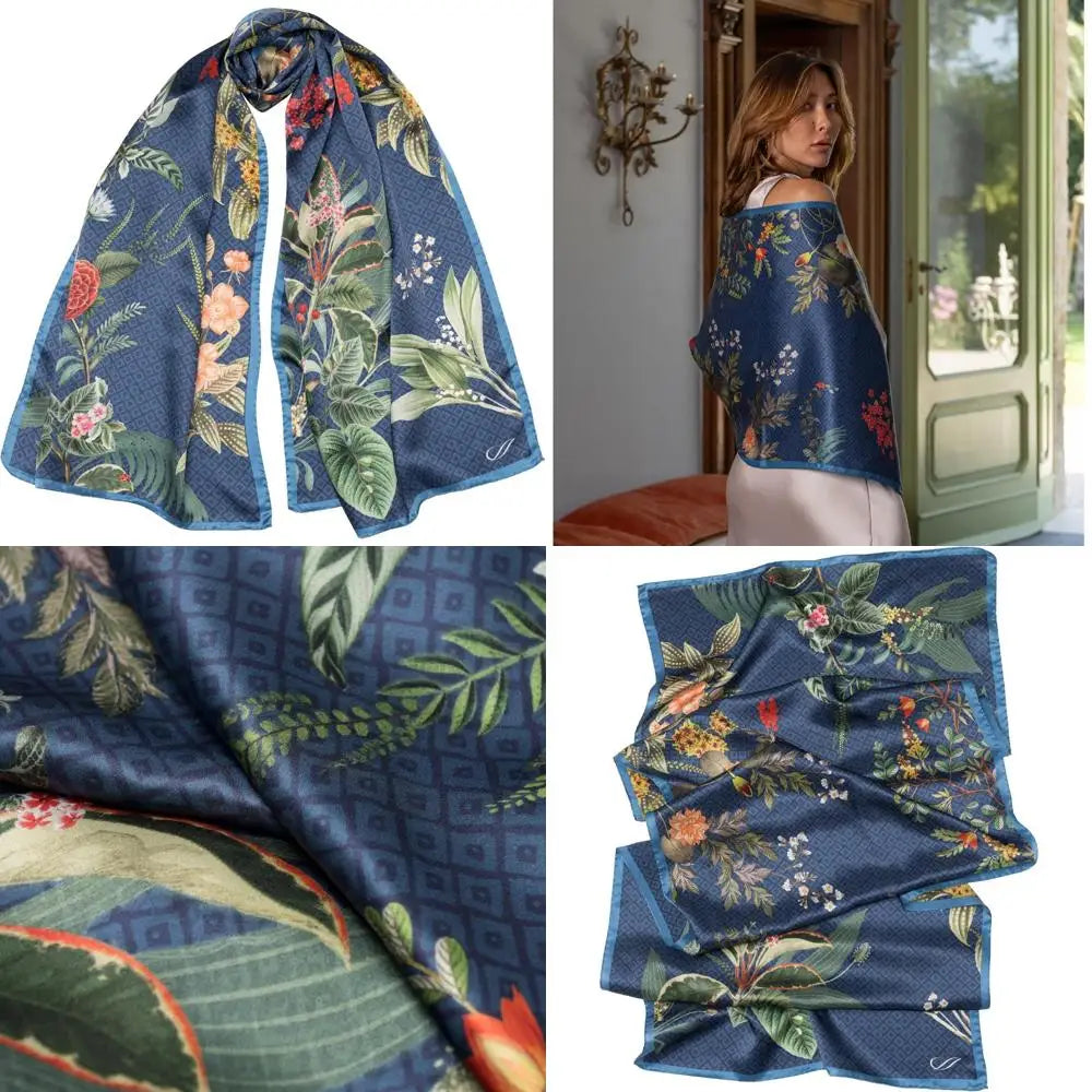 100% Silk Long Scarves for Women - Italian Crafted, Fashionable & Elegant