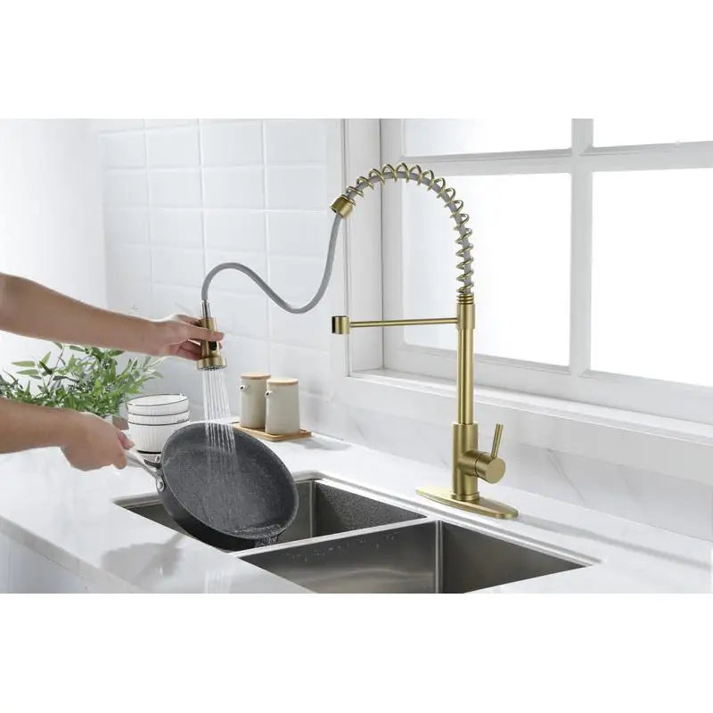 Pull-Out Spray Kitchen Faucet - Versatile Sink Fixture for Easy Cleaning & Precision Control, Chrome Finish