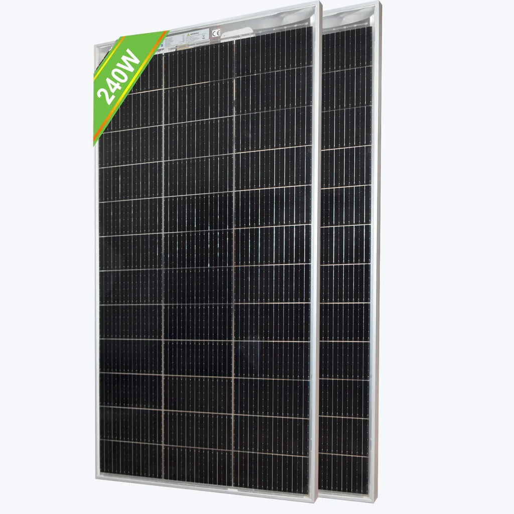 New Bifacial Solar Panel 2pcs120W 240w Monocrystalline Solar Module for 12V Batteries, Photovoltaic,Ideal for Motorhomes,