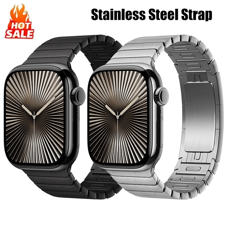 Luxury Titanium Bracelet for Apple Watch Ultra 2 Band 49mm 45mm 44mm 46mm Business Strap for IWatch Series 10 9 8 7 6 5 4 Se 3 2
