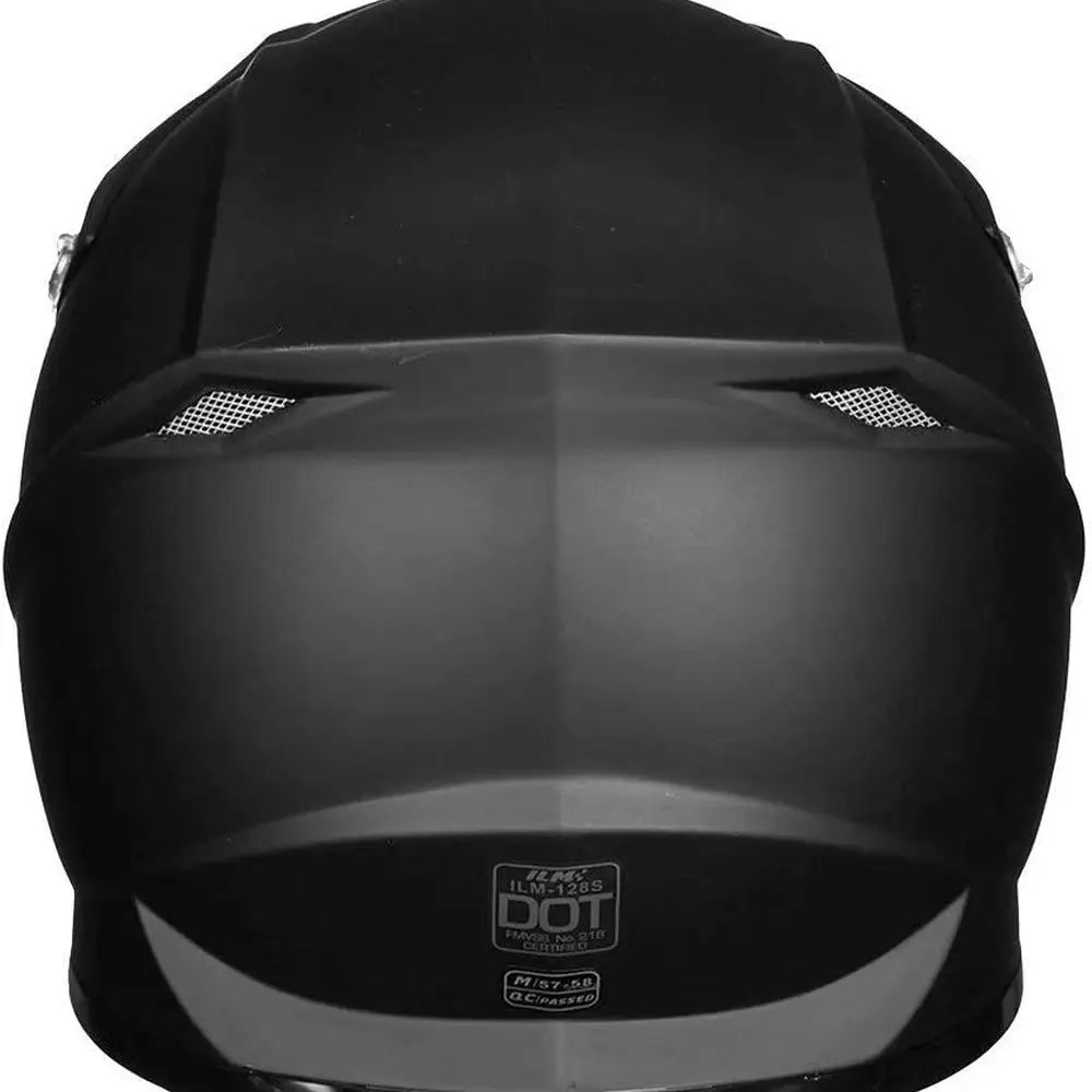 Full Face Dirt Bike Helmet - Adult Motocross, ATV, BMX, MX, Offroad, DOT Approved, Matte Black, X-Large