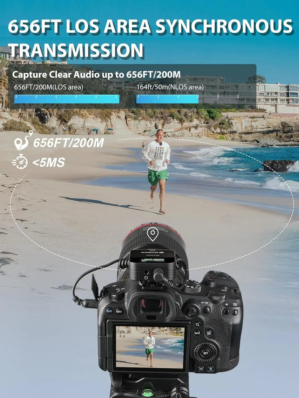 Wireless Lavalier Mic C2X 2.4G Dual Transmitter Lapel Mic for YouTube Vlog Stream Camera Smartphone