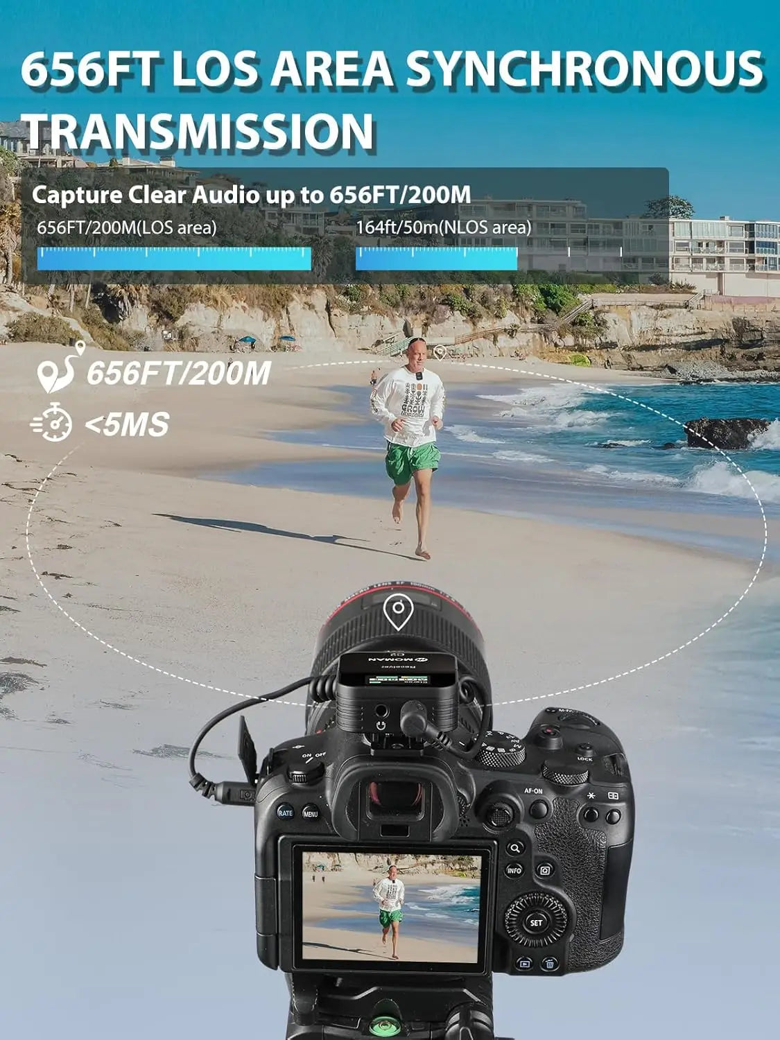 Wireless Lavalier Mic C2X 2.4G Dual Transmitter Lapel Mic for YouTube Vlog Stream Camera Smartphone